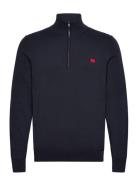 San Quintus-C Designers Knitwear Half Zip Jumpers Navy HUGO