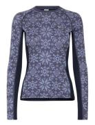 Edith Long Sleeve Sport Base Layer Tops Navy Kari Traa