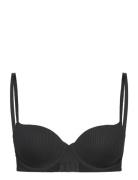 Bra Akleja Micro Rib Lingerie Bras & Tops Balc Tte Bras Black Lindex