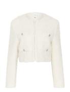 Yalanagz Short Jacket Blazers Cropped Blazers Cream Gestuz