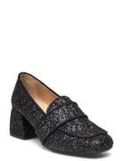 Loafer Shoes Heels Heeled Loafers Black ANGULUS