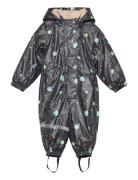 Pu Aop Rain Suit Teddy Rec Outerwear Coveralls Rainwear Coveralls Navy...