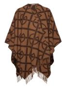 G Pattern Poncho Tops Knitwear Ponchos Brown GANT