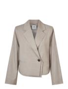 Sharo Blazer Blazers Cropped Blazers Beige Second Female