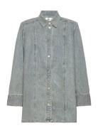 Giannagz Shirt Tops Shirts Denim Shirts Blue Gestuz