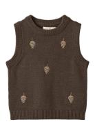 Benna C Vest Tops Vests Brown Fliink