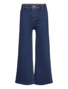 High-Waist Culotte Jeans Bottoms Jeans Bootcut Jeans Blue Mango