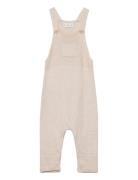 Long Knitted Dungarees Bottoms Dungarees Beige Mango