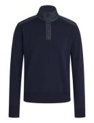 Kilmington Quarter Zip Jumper Washed Navy Designers Knitwear Half Zip ...