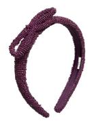 Bow Slim Beaded Hairbrace Accessories Hair Accessories Hair Band Purpl...