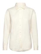 Agnes Over D Linen Shirt Tops Shirts Linen Shirts Cream Creative Colle...