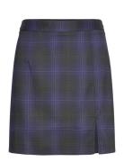 Annali Check Skirt Skirts Short Skirts Navy A-View