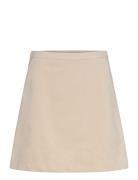 Slhelle Aline Skirt Skirts Short Skirts Beige Soaked In Luxury