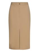 Chino Slit Skirt Skirts Knee-length & Midi Skirts Beige GANT