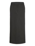 Skirt Winny Pinstripe Skirts Maxi Skirts Grey Lindex