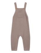 Cotton Knit Dungarees Bottoms Dungarees Beige Mango