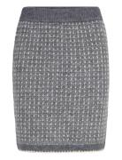 Slfsine Short Knit Skirt Skirts Short Skirts Grey Selected Femme