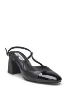 Zeina Sandal Shoes Sling Backs Heeled Slingbacks Black Steve Madden