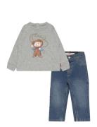 Levi's® Cowboy Tee And Carpenter Pants Set Sets Sets With Long-sleeved...