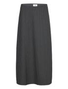 Objlisa Mw Long Volume Skirt Aop Div Skirts Maxi Skirts Grey Object