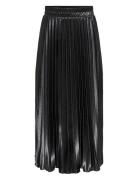 Onllyon Pleated Shine Skirt Jrs Skirts Knee-length & Midi Skirts Black...