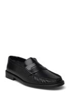 Leather Loafers Shoes Flat Loafers Black Mango