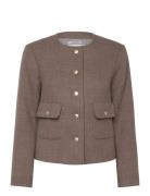 Giselle Native Wool Blazers Cropped Blazers Brown Naja Lauf