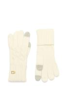 Cable Knit Glove Accessories Gloves Finger Gloves Cream Coach Accessor...