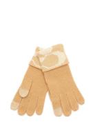 Jumbo Signature C Knit Glove Accessories Gloves Finger Gloves Beige Co...