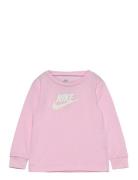 Ls-L/S Tee Sport T-shirts Long-sleeved T-Skjorte Pink Nike