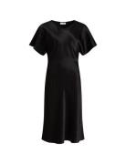 Acetate-Blend Dress, Diago Knælang Kjole Black Ivo Nikkolo