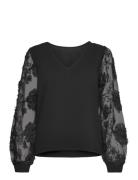 Vmemmaly Ls V- Neck 2-Way Top Jrs Ga Tops T-shirts & Tops Long-sleeved...