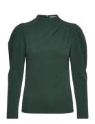 Slfmarwa Ls High Neck Top Tops T-shirts & Tops Long-sleeved Green Sele...