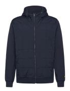 Hybrid Quilted Zip Through Hoodie Quiltet Jakke Navy Lyle & Scott