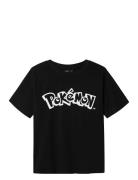 Nlmsarif Pokemon Ss L Top Sky Tops T-Kortærmet Skjorte Black LMTD