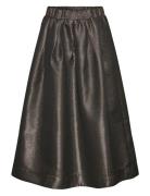 Yasgosh Hw Midi Skirt Skirts Knee-length & Midi Skirts Brown YAS