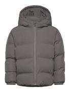 Hood Quilted Coat Outerwear Jackets & Coats Winter Jackets Grey Mango