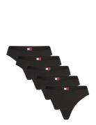 5 Pack Flag Thong G-streng Undertøj Black Tommy Hilfiger