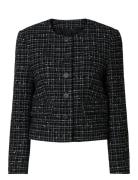 Slfwilma Ls Short Blazer Blazers BouclÉ Blazers Black Selected Femme