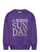 Sunday Emb Sweatshirt Tops Sweatshirts & Hoodies Sweatshirts Purple Mi...