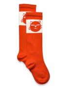 Cats Knee-High Socks Socks & Tights Socks Red Mini Rodini