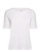 Modal Shortsleeved T-Shirt Tops T-shirts & Tops Short-sleeved White CC...