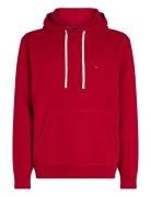 Ess Seasonal Fleece Hoody Tops Sweatshirts & Hoodies Hoodies Red Tommy...