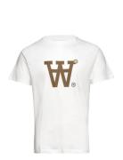 Wwace Big Logo & Badge T-Shirt Tops T-Kortærmet Skjorte White Double A...