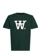 Wwace Big Logo & Badge T-Shirt Tops T-Kortærmet Skjorte Green Double A...