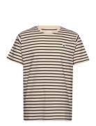 Wwace Stripe Tops T-Kortærmet Skjorte Beige Double A By Wood Wood