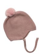 Bonnet Wool Knit W. Pompom Accessories Headwear Hats Winter Hats Pink ...