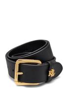 Natural Smth Leathr-Logo Keeper-Blt Bælte Black Lauren Ralph Lauren