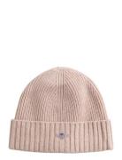 Unisex. Shield Wool Beanie Accessories Headwear Beanies Beige GANT