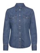 Regular Western Shirt Tops Shirts Denim Shirts Blue Tommy Jeans